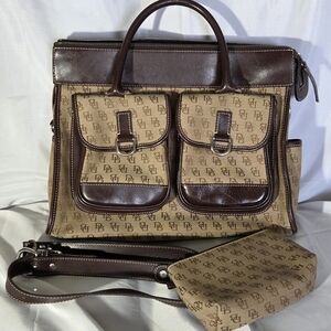 Dooney & Bourke Brown and Tan Signature Briefcase